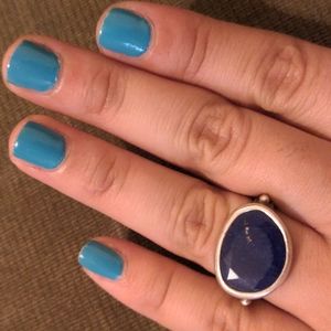 Sterling silver lapis ring
